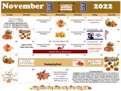 BPA of Orange- November Calendar 2022